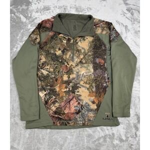 Kings Camo 1/4 Zip Pullover Thermal Sweater Mens Large L Fleece Shell Hunting